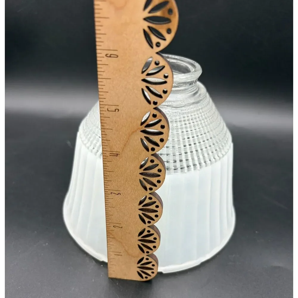 VTG National Home Lamp Council #955 Glass Prismatic Torchiere Glass Light Shade
